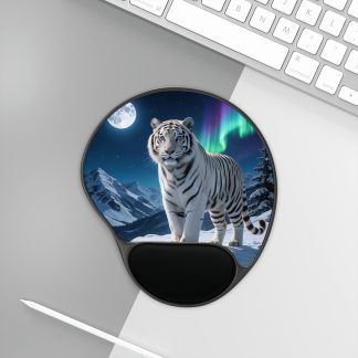 White tiger mouse pad