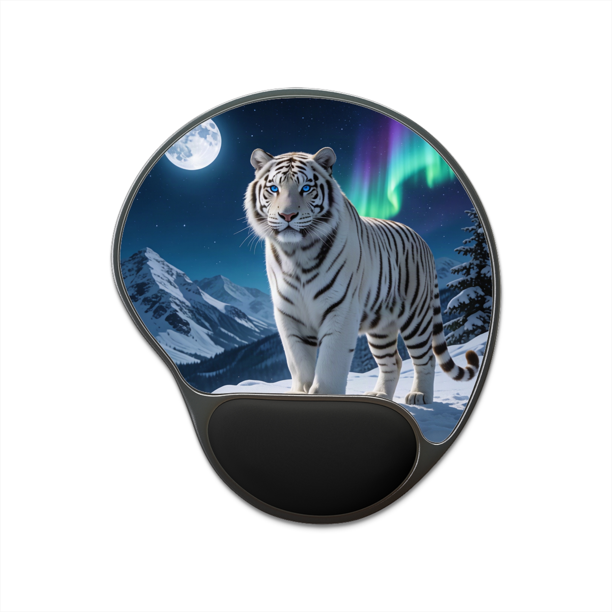 White tiger mouse pad