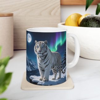 White tiger coffee mug
